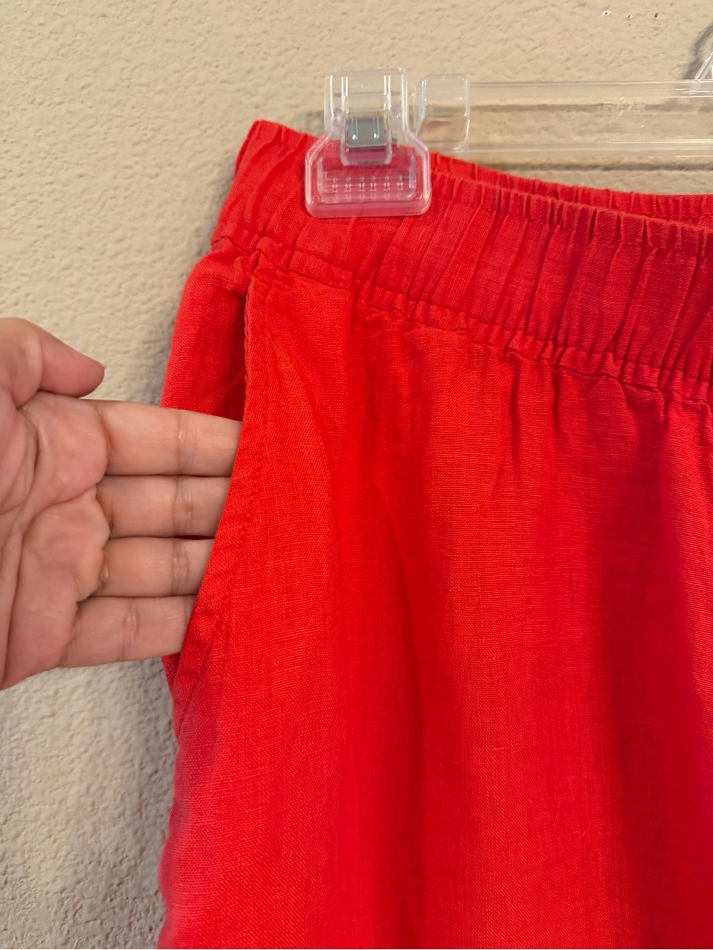 Tahari Red Linen Pants - Picture 3 of 6